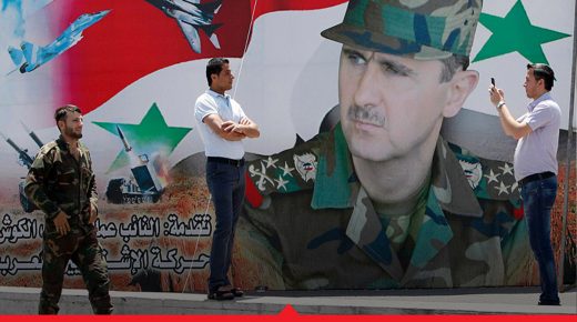 صورة بشار الأسد في دمشق