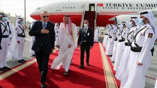 الرئيس أردوغان يصل العاصمة القطرية