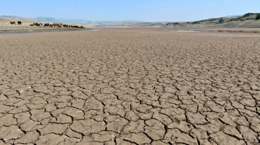 أكبر سدود سيواس يتحول إلى صحراء بسبب الجفاف