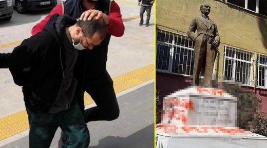 محكمة تركية تقضي بالسـ .ـجن 28 عاماً لشخص قام بتخريب تماثيل لأتاتورك في تكيرداغ