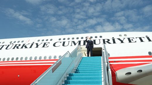 الرئيس أردوغان يغادر تركيا متوجهاً إلى روسيا للقاء بوتين