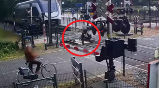بالفيديو: إمرأة تنجو بالثواني الأخيرة من قطار سريع