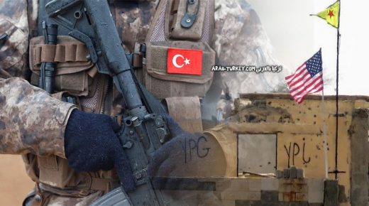 الجيش التركي وعلم قسد