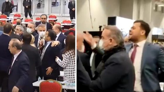 اشـ.ـ تباك بالأيدي بين نواب المعارضة وأعضاء حزب العدالة والتنمية داخل بلدية اسطنبول (فيديو)