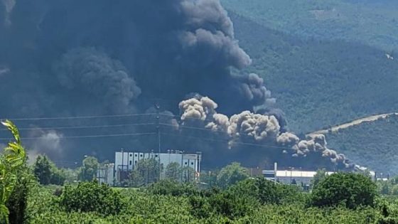 عاجل: اندلاع حريق ضخم في مصنع بولاية بورصة (فيديو)