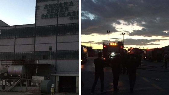 اندلاع حريق في مصنع للسكر بولاية أنقرة
