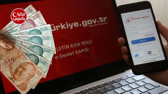 مساعدة مالية عن طريق تطبيق الحكومة الإلكترونية التركية “الأي دولت” E Devlet
