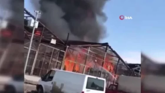 اندلاع حريق كبير في احد أسواق العاصمة أنقرة