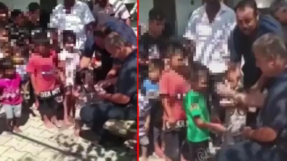 فيديو يثير غضب تركيا.. مواطن تركي يعطي النقود للأطفال الصغار و من ثم يضربهم (فيديو)