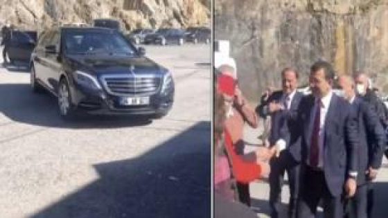رئيس بلدية اسطنبول يذهب لتناول الطعام وبرفقته قافلة طويلة من السيارات (فيديو)