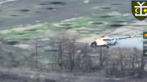 بالفيديو: لحظة إسقاط مروحية روسية بصاروخ شطرها إلى نصفين