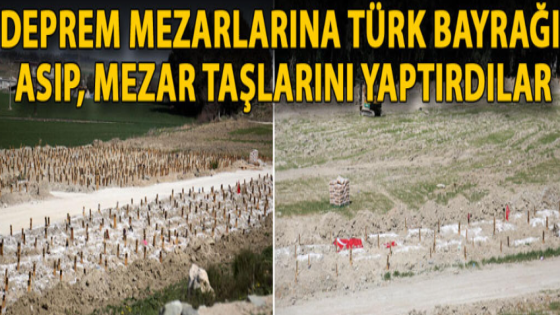 بنوا شواهد القبور وعلقوا العلم التركي عليها (صور)