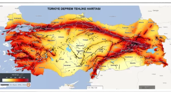 خريطة زلزال تركيا