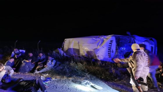 إصابة 22 مهاجر بحادث مروع في ولاية فان (صور)