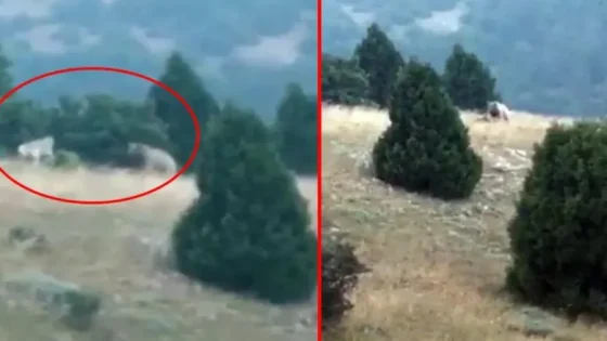 بالفيديو دب يقع في كمين محكم لثلاث كلاب من نوع كانغال في جبال تركيا