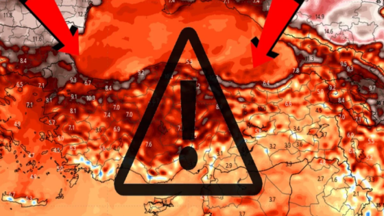 خريطة تركيا تحولت إلى اللون الأحمر!… تحول مفاجئ في الطقس!