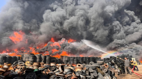 اندلاع حريق ضخم في موقع صناعي لتجارة الخردة بالعاصمة أنقرة (صور)